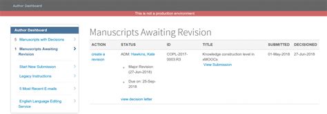 Awaiting Reviewer AssignmentSelection. . Scholarone status assigning for review